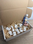 Zestaw kreatywny: Gipsowe figurki do malowania + Magnesy (9 szt.)