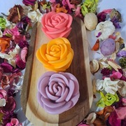 Mydło glicerynowe, recznie robione, róża