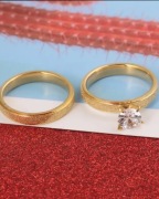 Piękny zestaw pierścionek r20/19obrączka/zaręczyny