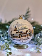 Bombka 100% ręcznie malowana 15 cm NIETŁUKĄCA + STOJAK