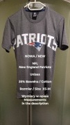 NFL Nowa  New England Patriots  Koszulka z dodatkiem bawełny, Uniseks, XS-M
