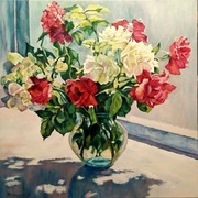 Zbyszek z mazur obraz olejny RÓŻE