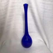 Wazon smukły wysoki flet 34,5cm w kolorze kobaltu