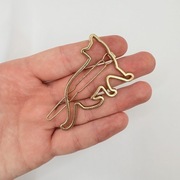 Zestaw 2 złotych spinek do włosów kot 