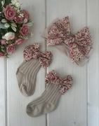 Skarpetki z opaską szeroką kokarda dla niemowlaka niemowlęce 6-12