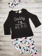 Dres, bluza, spodnie, kokarda, dady is my hero 80