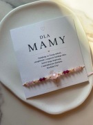 Bransoletka DLA MAMY dzień matki kwarc truskawkowy różowy opal kamienie