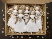 Box świąteczny, aniołki, na choinkę, na święta, na prezent,Boże Narodzenie 