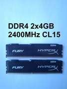 HyperX Fury DDR4 8GB (2x4GB) 2400MHz CL15 | MemTest OK