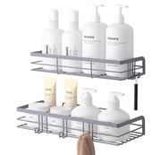 2x Półka Prysznicowa Łazienkowa Organizer Czarna Metal
