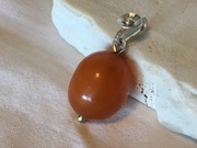 Srebrny wisiorek z bursztynem. Bursztyn art.jewellery