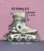 Damskie rolki K2 - Kinetic 8.0 - rozmiar 41,5 /27 cm [R13]