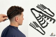 Zestaw 3X Grzebień Do Stylizacji Włosów Męskich Fal Messy Hair Czarny