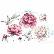 Duża naklejka piwonie
