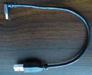 Kabel USB męski- USB mini kątowy 20cm