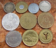 Zestaw 10 starych żetonów / tokenów (1)