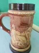 Kufel ozdobny a'la drewno prl