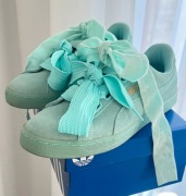 Buty Puma 38,5 turkusowe turkus mięta zamszowe