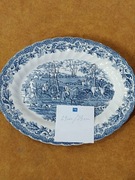 Talerz kolekcjonerski Scena Polowania Anglia wzor kobaltowy