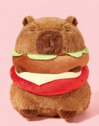 Pluszowa Kapibara Hamburger Maskotka Urocza Miękka 20 cm