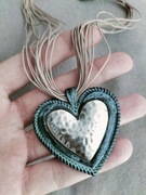 Piękny unikatowy naszyjnik retro love