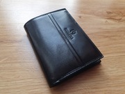 Portfel męski skórzany ekskluzywny EMPORIO. Włoski, Naturalna skóra.