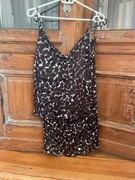 Massimo Dutti nowy komplet panterka leopard top spódnica midi wiskoza