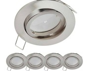 5x LED Reflektor do Zabudowy 3W Chrom, 3000k, Ciepła Biel, Ściemnialny