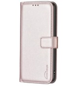 Case etui S24 Samsung skóra metaliczny książka róż