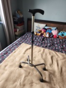 Laska inwalidzka czwórnóg stalowa