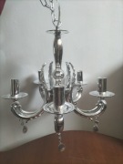 Żyrandol Glamour srebrny średnica 40 cm