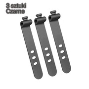 Opaska Silikonowa Organizator Kabli 3 szt. Czarne 