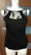 Czarna elegancka bluzka koronka goth lolita japan