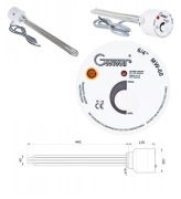 GRZAŁKA DO BOJLERA Z TERMOSTATEM 6000W 6/4