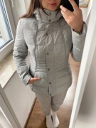 Puchowa kurtka zimowa damska Orsay, szara, rozmiar L ciepła lekka polar