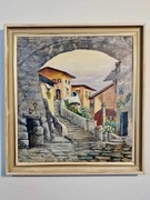 Stary obraz na płótnie Kristian Nielsen Ulvig  .