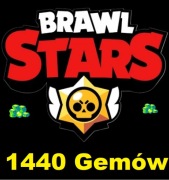 BRAWL STARS GEMY 1440 SZTUK GEMS GEMÓW SUPERCELL ID LOGOWANIE NA KONTO