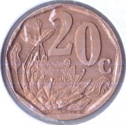 RPA 20 centów 1997 (AFERIKA BORWA), KM# 162, XF