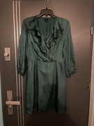 River Island sukienka butelkowa zieleń imprezowa roz.38/40