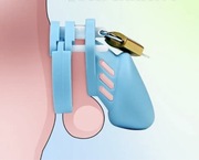 Pas Cnoty Niebieski Silikonowy miękki Femdom bdsm