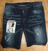 DSQUARED2 Ibrahimovič krótkie spodnie blue jeans rozmiar 52