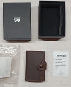 BEWMER Premium etui na karty kredytowe Coffee RFID