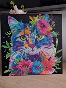 Obraz diamentowy kot