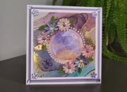 RĘCZNIE ROBIONA KARTKA 3D Z KWIATAMI – PERSONALIZOWANA – PREZENT PAMIĄTKA