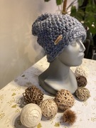 Czapka Handmade robiona na szydełku,  gruba