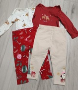 #11 - zestaw 4-pak dla dziewczynki rozmiar 86 Święta 