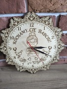 Rękodzieło zegar dla babci Na dzień babci 