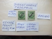 2szt. znaczki Mi D79 ** przedruk DIENST odcień Niemcy 1923r. CYFRY Rzesza