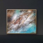 Abstrakcja,struktura,olej, 80x100cm, Monika Seroka