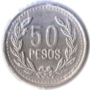 KOLUMBIA 50 pesos 2010, KM# 283.2a, AU, magnetyczna